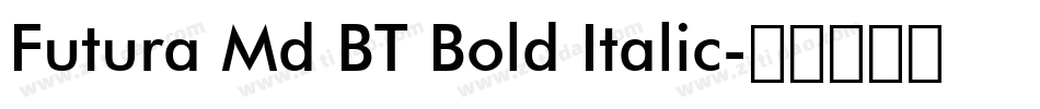 Futura Md BT Bold Italic字体转换